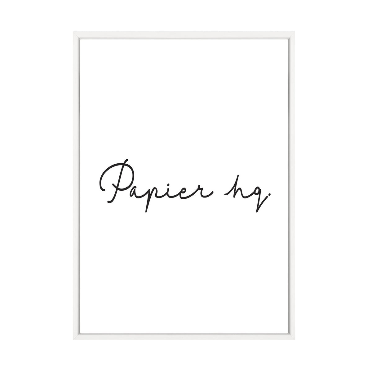 White Empty Frame by Papier HQ in the A1 size, matte white on white