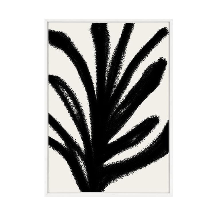 Abstract Leaf print in a white frame, A1 mockup