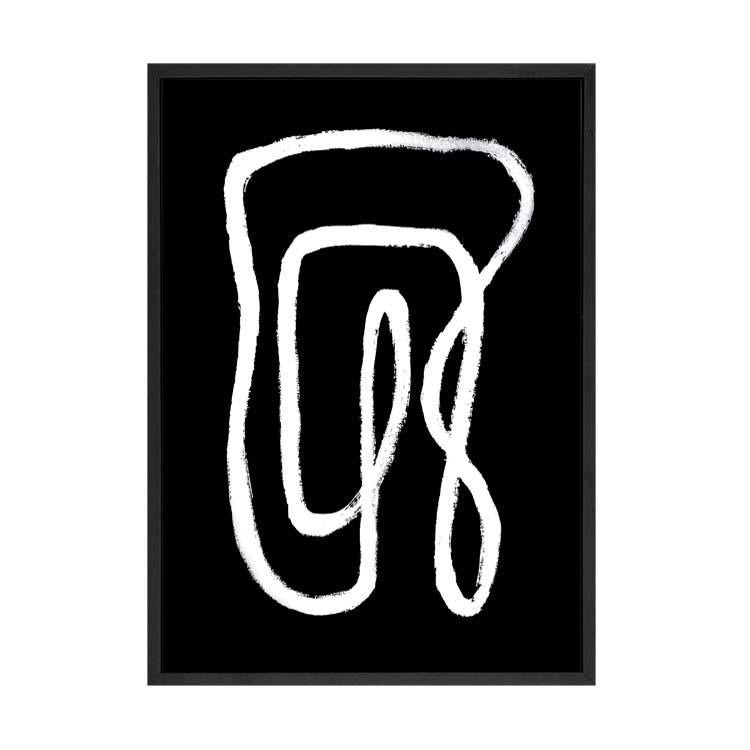 An Art Prints black and white framed print of the letter g, perfect for decorating any space. Available for delivery.