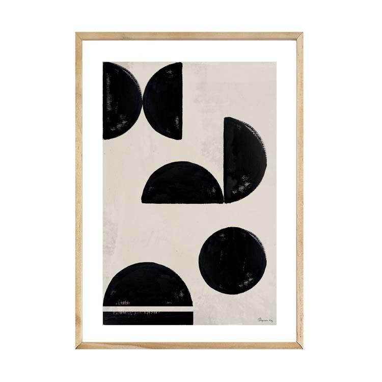 An PAPIER HQ | GEOMETRIC PRINT art print in a wooden frame, available for delivery from Art Prints.