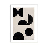 A black and white PAPIER HQ | GEOMETRIC PRINT art print in a framed Art Prints frame available for delivery.
