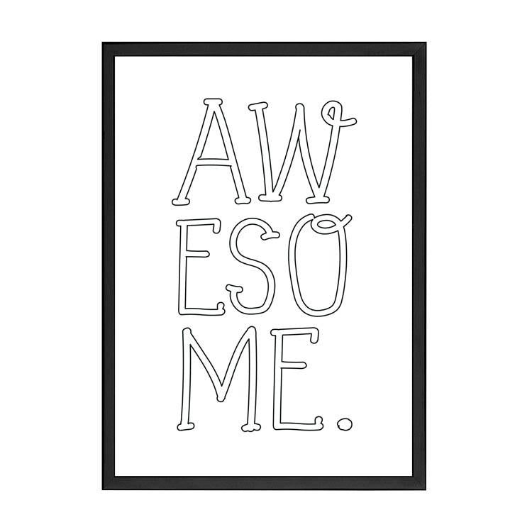Awesome print in a black frame, second view