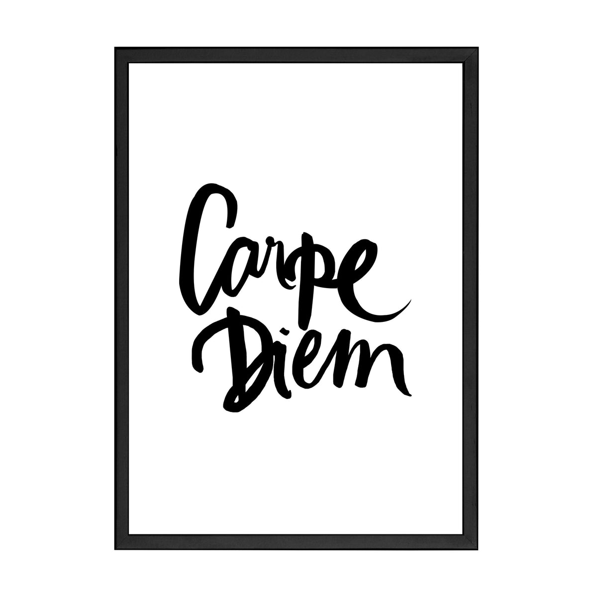 Carpe Diem print in a black frame