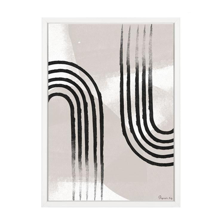 Curve Line No. 3 print in a white frame