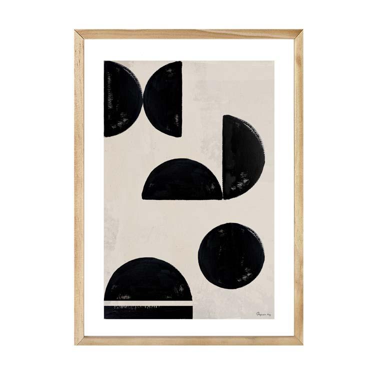 A black and white geometric art print from Papier HQ available for delivery.