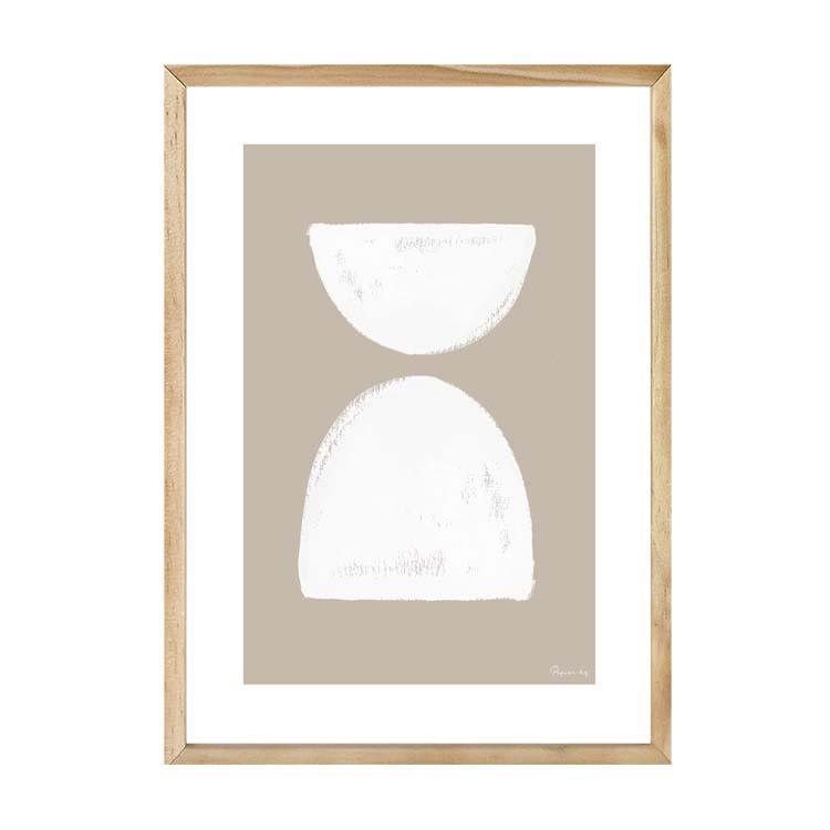 Painted Shapes Print Natural | Papier HQ