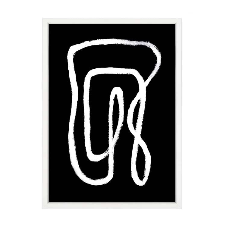 A PAPIER HQ | LINKED PRINT BLACK of the letter g suitable for framing by Art Prints.