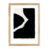 An Art Prints black and white print in a wooden frame (PAPIER HQ | INK PRINT BLACK) available for delivery.