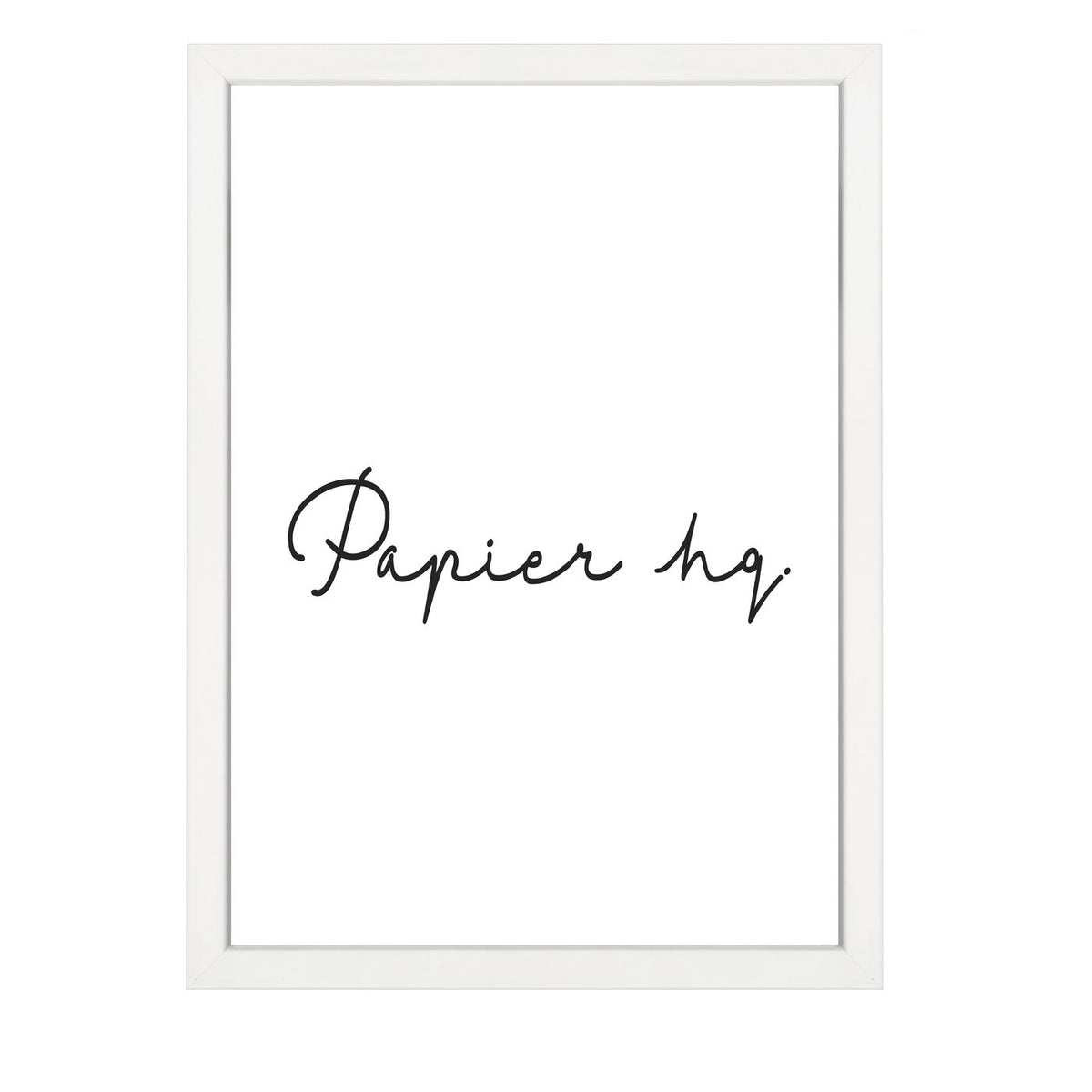 White Empty Frame by Papier HQ, matte white picture frame with mounted glass