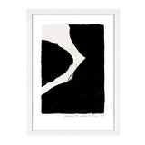 A framed PAPIER HQ | INK PRINT BLACK of an abstract painting, available for delivery. (Brand Name: Art Prints)