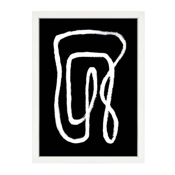 A Papier HQ | Linked Print Black of the letter g, suitable for framing or delivery by Art Prints.
