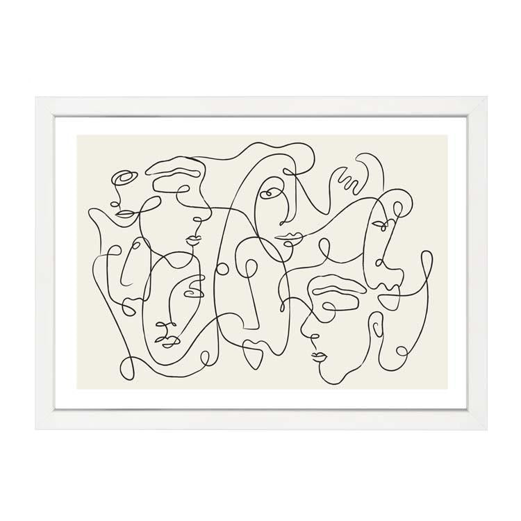 Unity wall art print by Papier HQ framed in black