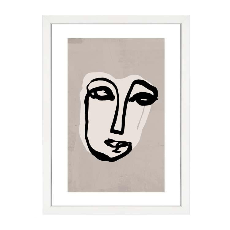 Soft seasonal June wall art print by Papier HQ framed in white