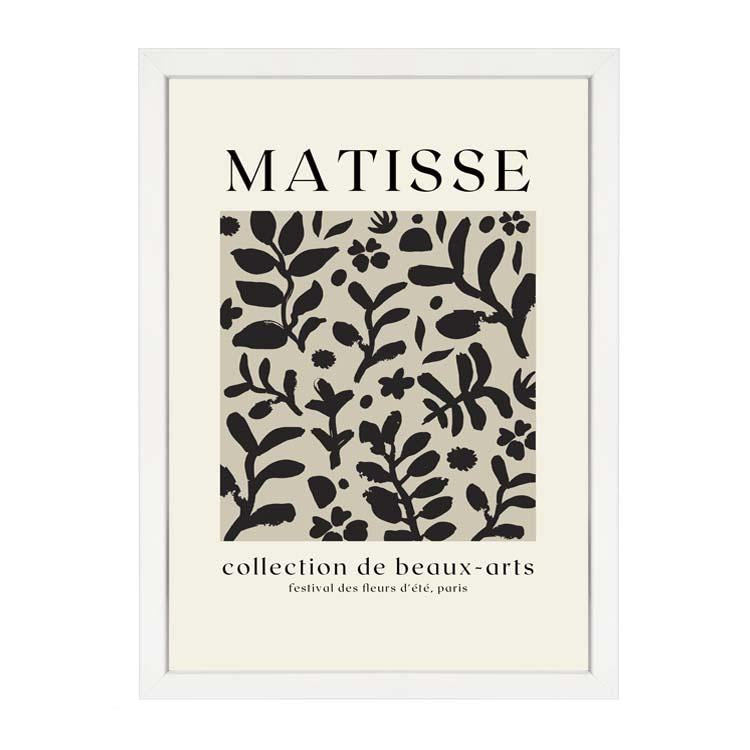 Matisse inspired artistic wall art print by Papier HQ framed in white