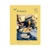 The cover of Al Fresco | Inspired Ideas for Outdoor Living magazine showcases outdoor activities for family and friends.