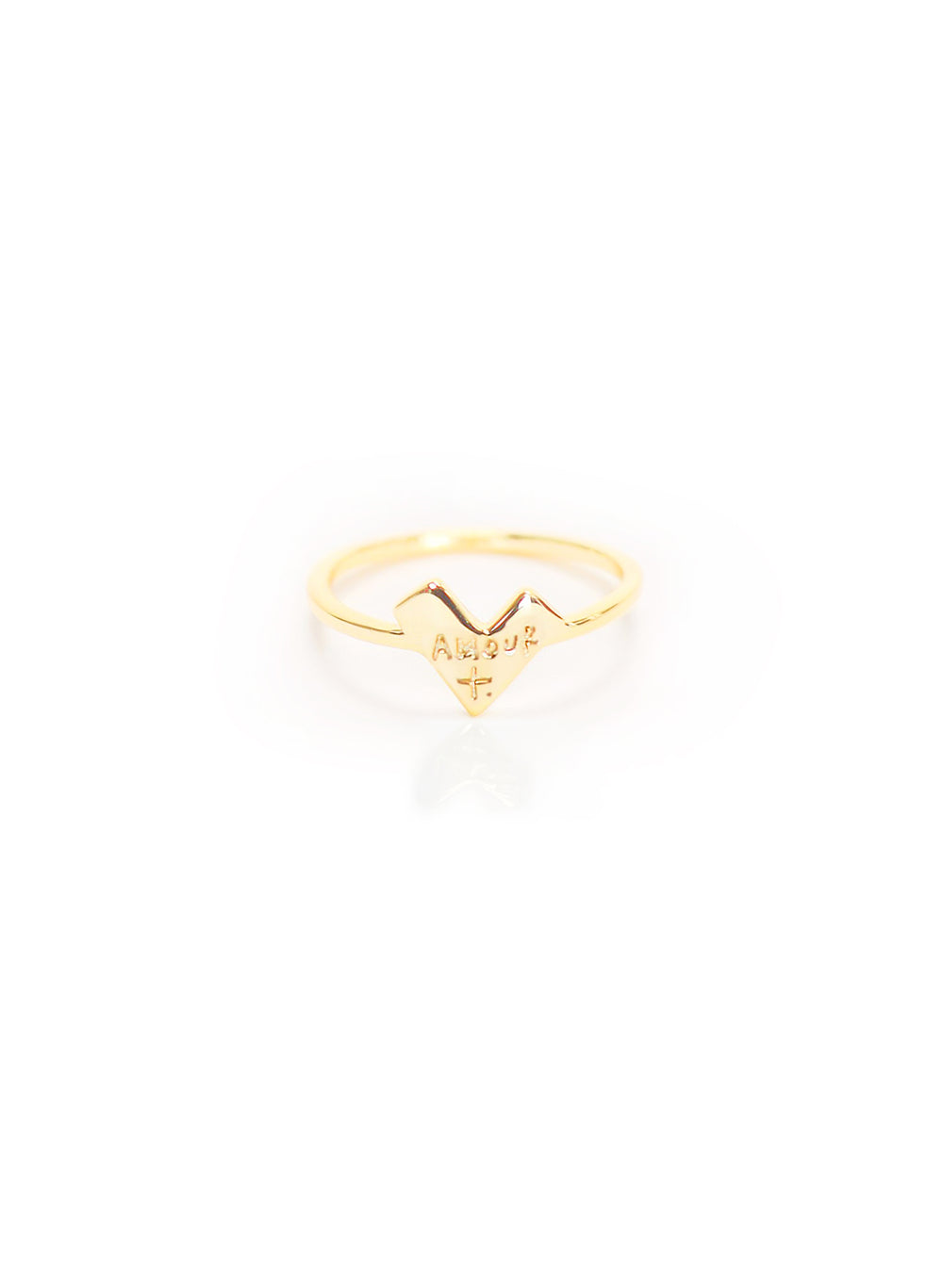Amour Ring, Sterling Silver Heart Ring