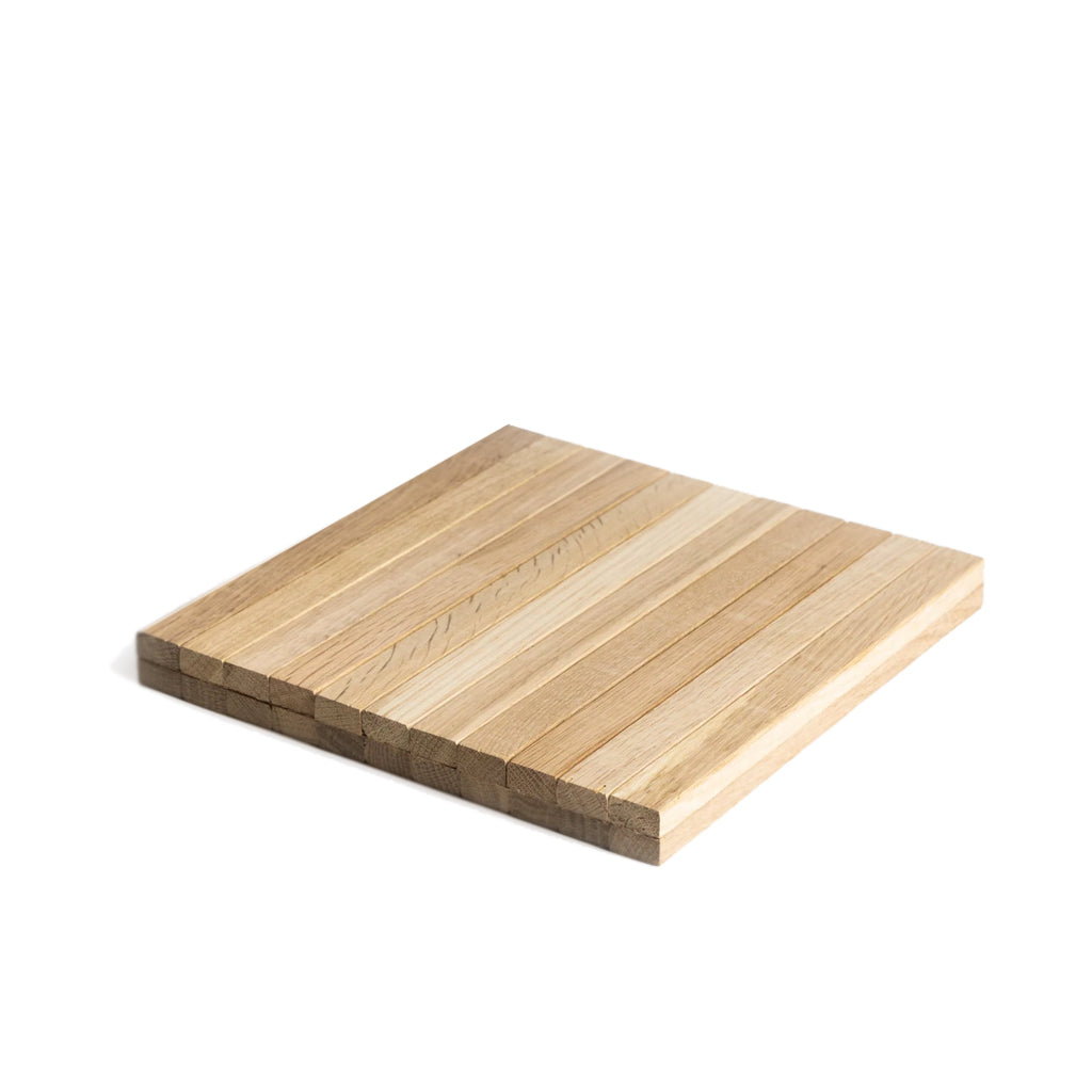 Ned Collections slatted armchair side rest tray shown flat on a white background