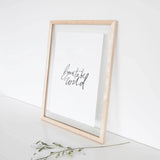 An eco-friendly AXEL & ASH Born to be Wild print with the words 'be still and know that i am loved', perfect for art prints enthusiasts with a wanderlust-spirit.
