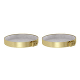 A pair of Umbra Perch Shelf Set-of-2 - Brass bowls on a white background.