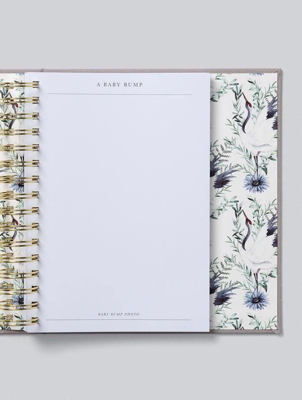 A BUMP | MY PREGNANCY JOURNAL | LIGHT GREY notebook by Write To Me, perfect for documenting your pregnancy journey.