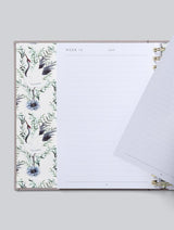 A BUMP | MY PREGNANCY JOURNAL | LIGHT GREY by Write To Me, with a floral pattern, perfect for documenting your pregnancy journey and birth plans. Capture precious moments with a bump photo!