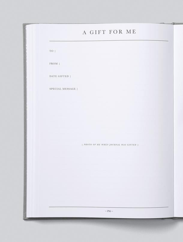 Open Write To Me Baby journal at the A Gift For Me page