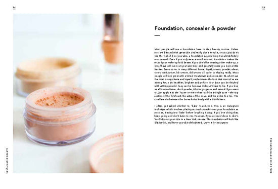 Sustainable Beauty page spread showing a DIY project