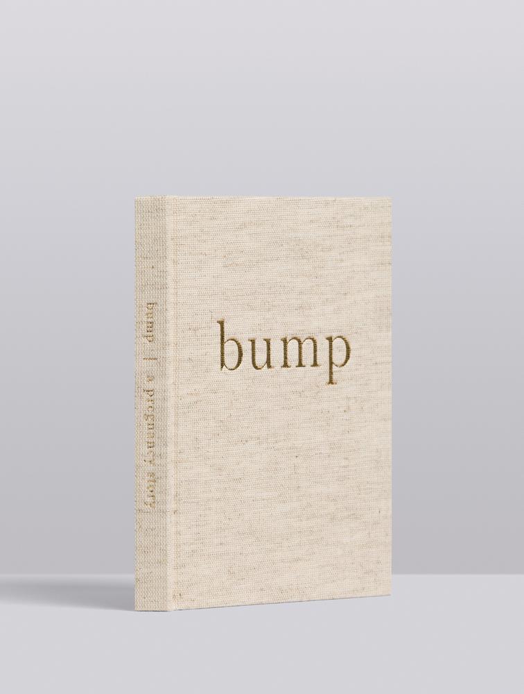 Bump: A Pregnancy Story linen journal by Write To Me, front cover view