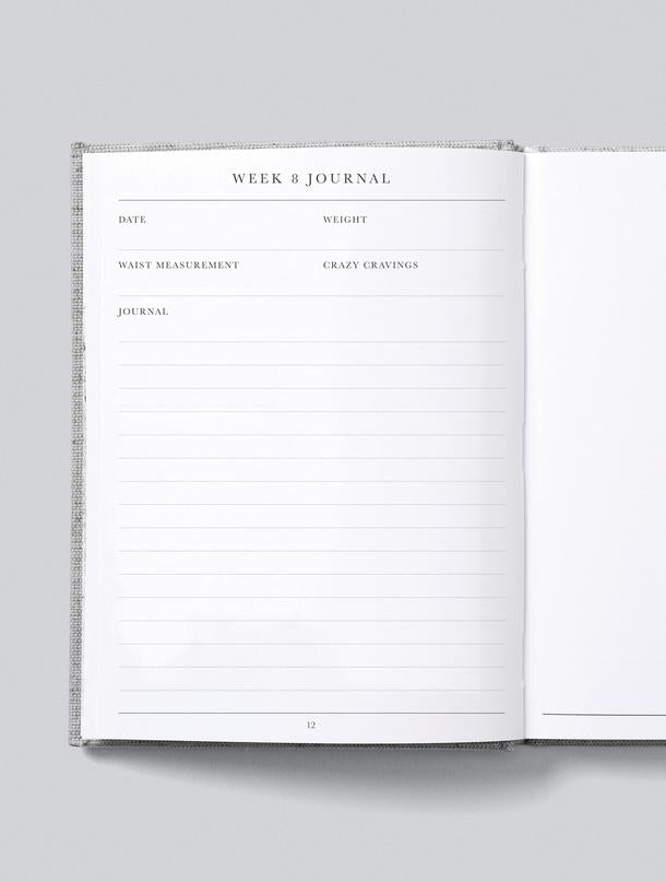 A 9 Months - The Beginning Of You pregnancy journal notebook with a white cover by Write To Me.