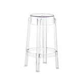 Clear acrylic Casper Bar Stool 75cm tall, ghost-style silhouette