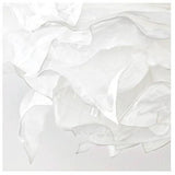 Close-up of white Cloud Pendant paper layers showing soft, overlapping sculptural texture