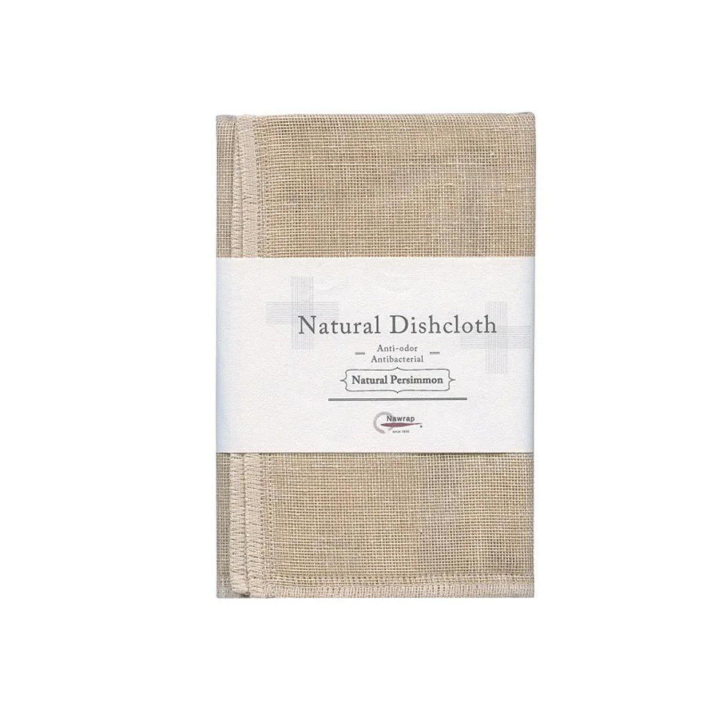 Nawrap Natural Dishcloth in tan Persimmon in its paper band
