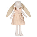 A Ella the Bunny in a pink dress with a bag by Lily & George.