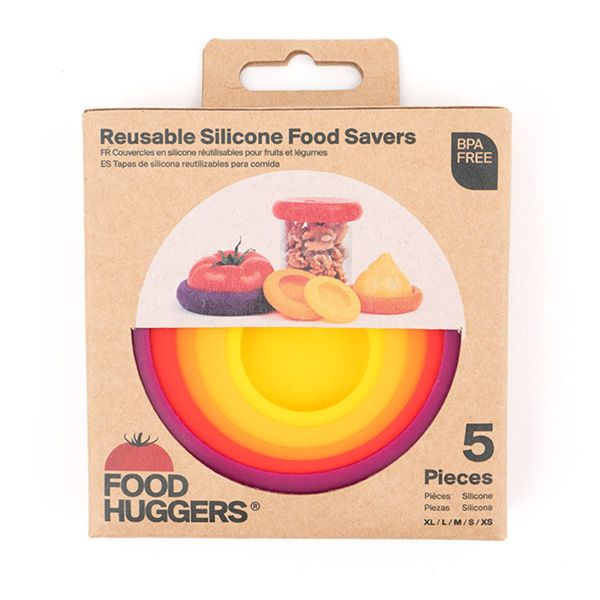 Reusable silicone food savers with snugly seals.
SET OF 5 - AUTUMN HARVEST Food Huggers.