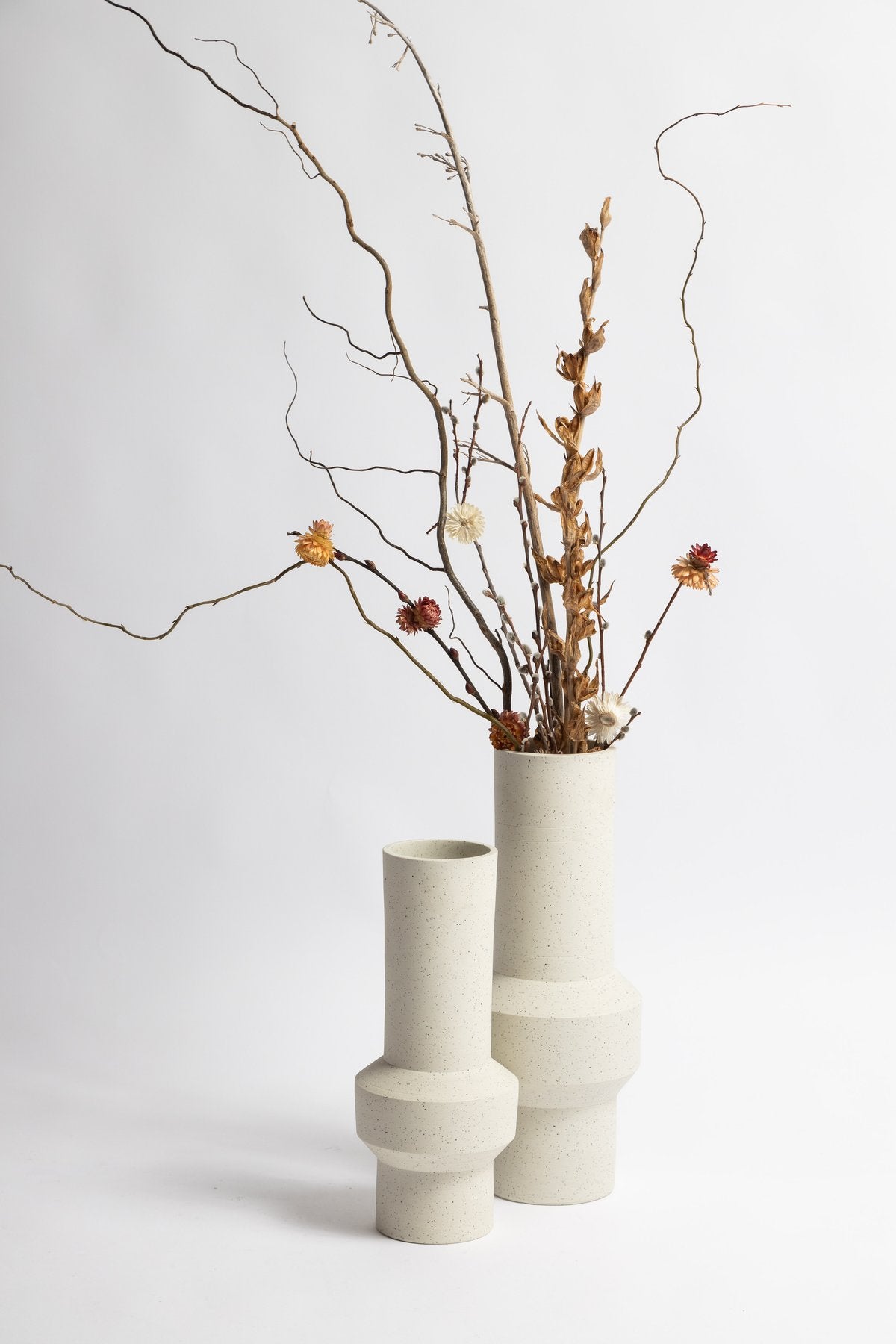 Monk Vase in two sizes styled together