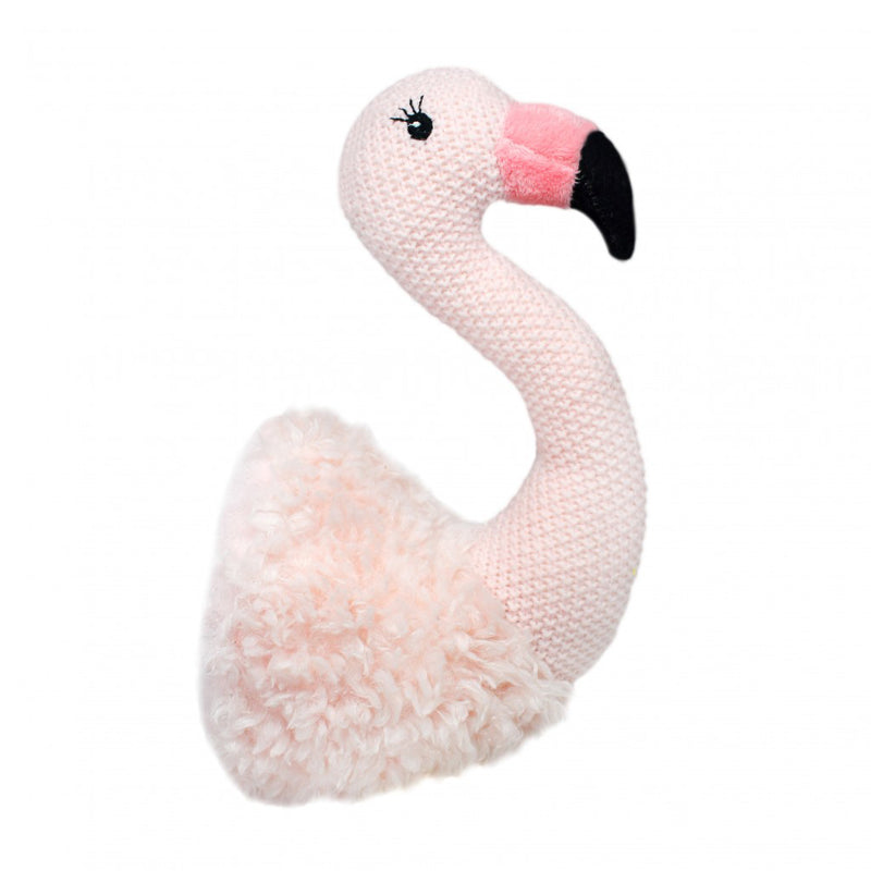 A Flossie Flamingo Mounted Head by Lily & George on a white background.