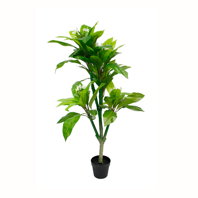 An Artificial Flora Frangipani Tree Potted 150cm on a white background.