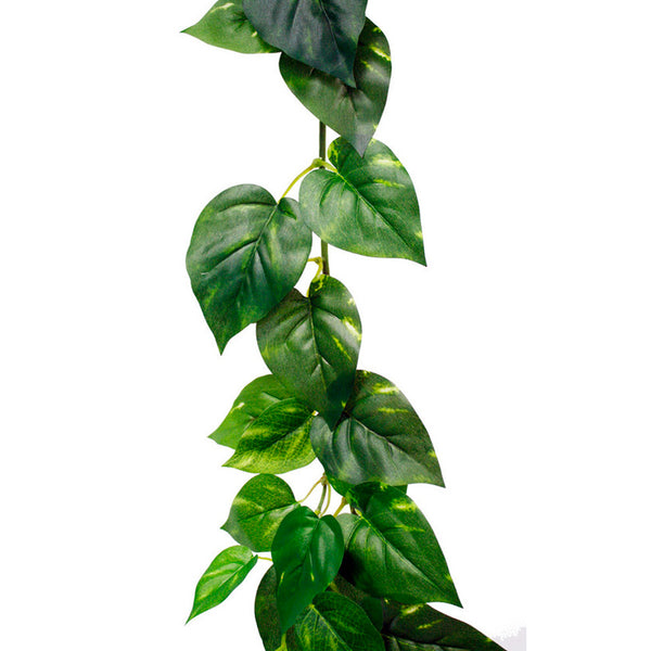 Artificial Flora's Pothos Garland Variegated 1.8m on a white background.