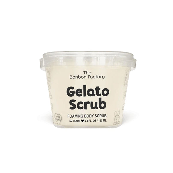 Experience the exfoliating power of our SOFT SERVE | GELATO SCRUB from The Bonbon Factory during your self-care shower.