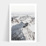 A photo of the MOUNT COOK, NEW ZEALAND snowy mountain range in a white frame available for prints with delivery options from Art Prints.