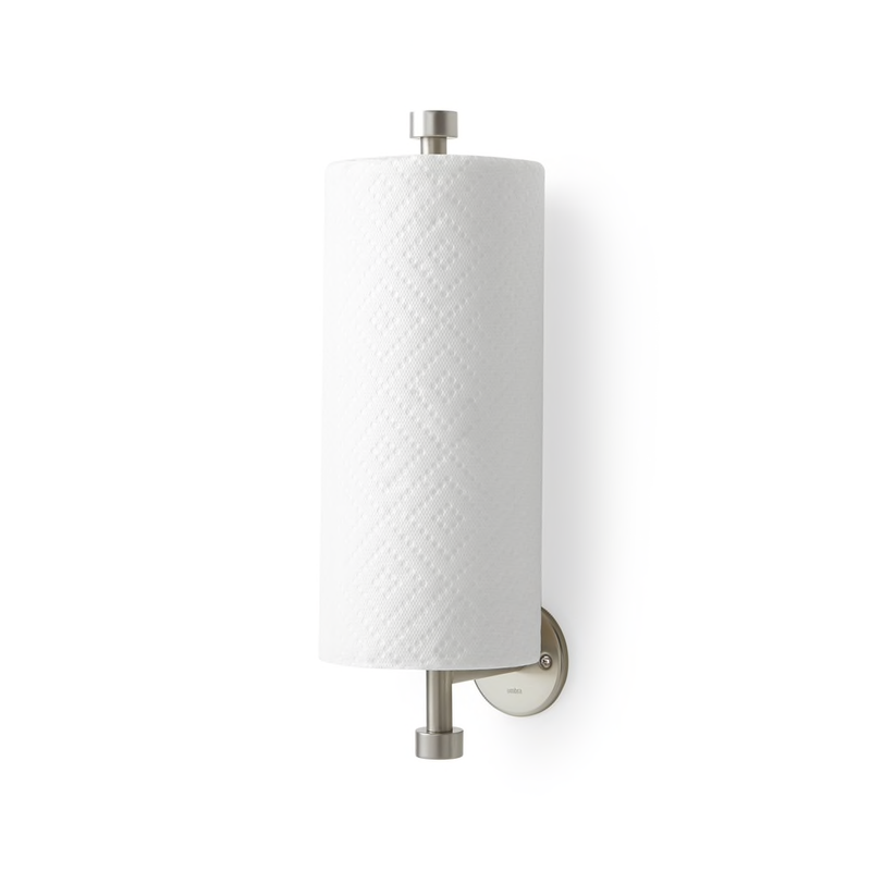 A Cappa Wall Mounted Paper Towel Holder - Nickel from the Umbra range.