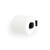 A FOLD Toilet Roll Holder ∙ Black placed on a white surface, suitable for bathroom renovation projects or Made of Tomorrow toilet roll holders.