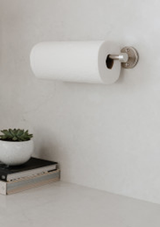A Umbra Cappa Wall Mounted Paper Towel Holder - Nickel.
