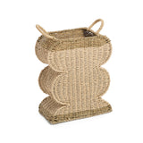 Paper Rope Curved Basket – Sculptural Natural Storage Accent