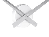 A Karlsson Large Little Big Time Wall Clock - Silver with an innovative design featuring two crosses on a white background.