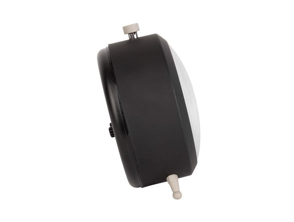 Side profile of the black Button alarm clock