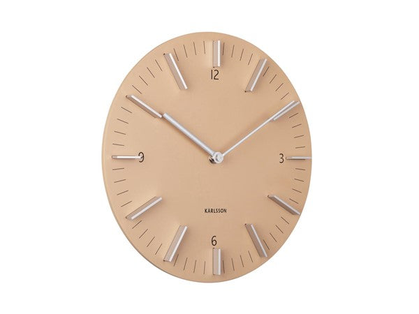 A Karlsson Clock - Detailed - Various Colours on a white background.