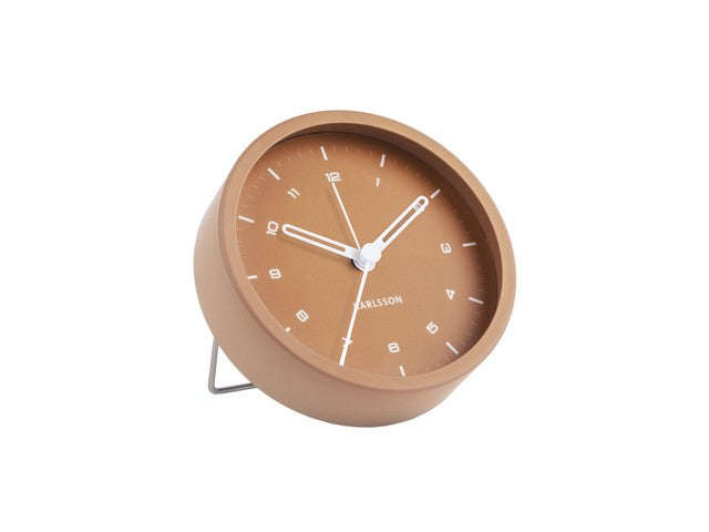 A Scandinavian-designed Tinge Alarm Clock by Karlsson on a white background.