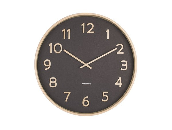 Karlsson Pure Wall Clock in black on a white background