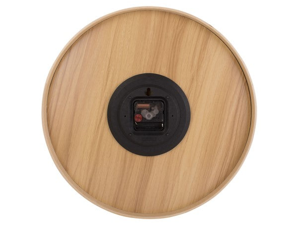 Back view of the Karlsson Pure Wall Clock in basswood, second angle